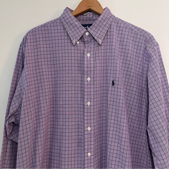 Ralph Lauren Yarmouth Cotton Purple & White Button Down Mens Shirt NEW W/O TAGS - Picture 9 of 13